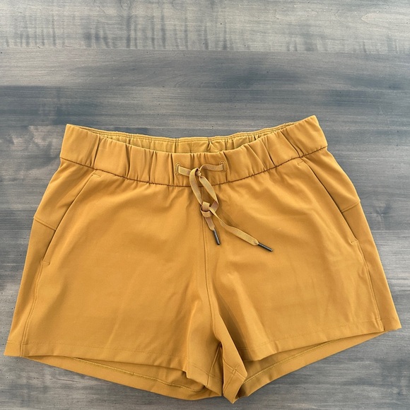 Lululemon Athletica High Waist Mustard Shorts - Picture 1 of 4
